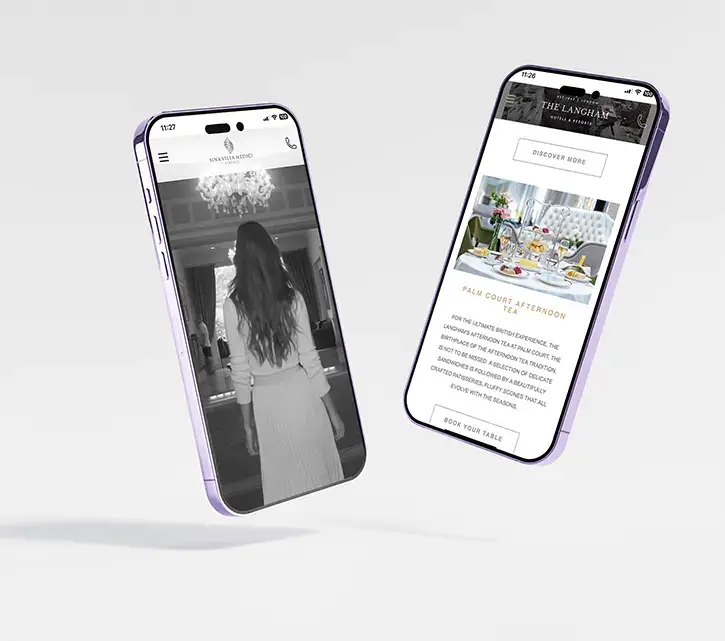 Branded hotel digital guest guide visuals